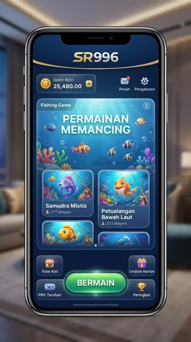 Tampilan awal aplikasi sr996 yang sederhana dan menarik.